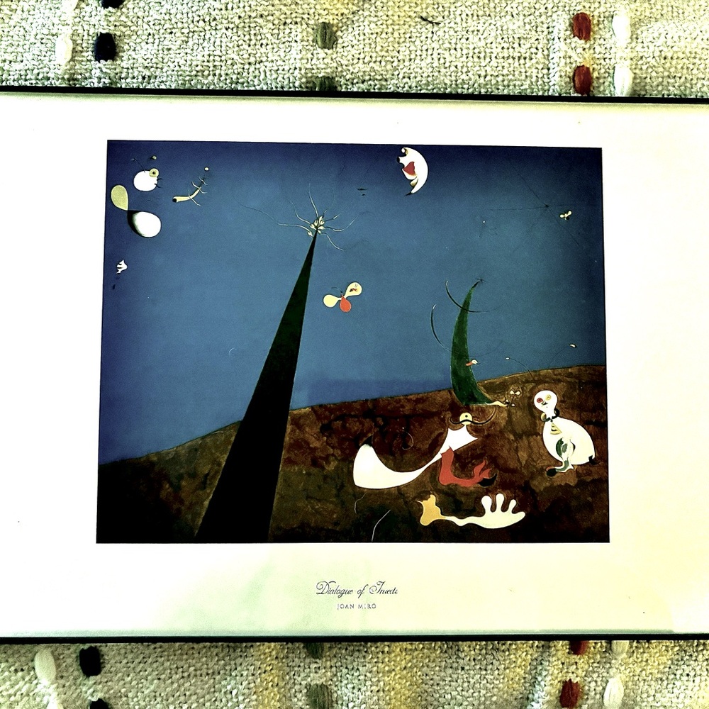 Framed Print of Joan Miro’s ‘Dialogue With Insects’